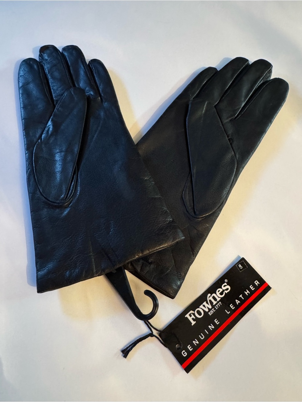 Women's Black Genuine Leather Gloves, 100% Cashmere Lining